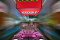 Lego pink cadilac car at the Toronto International Auto Show.